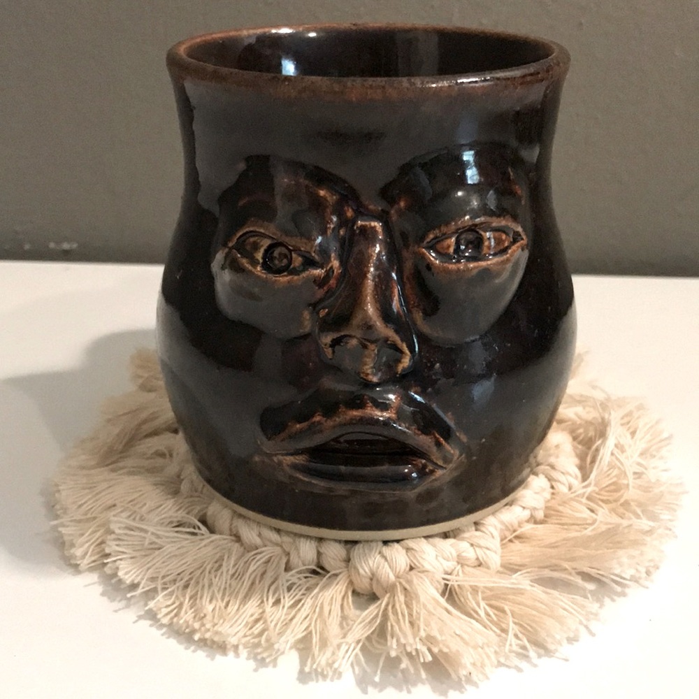 Vintage | Folk Art Face Mug